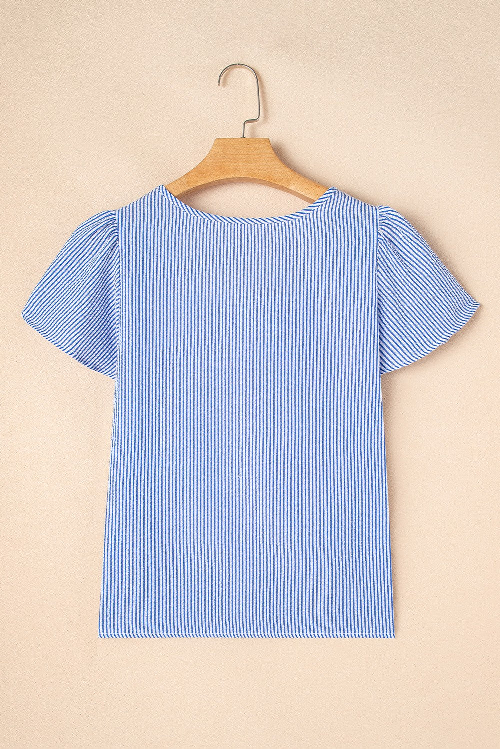 Striped Crochet Applique Boho Blouse